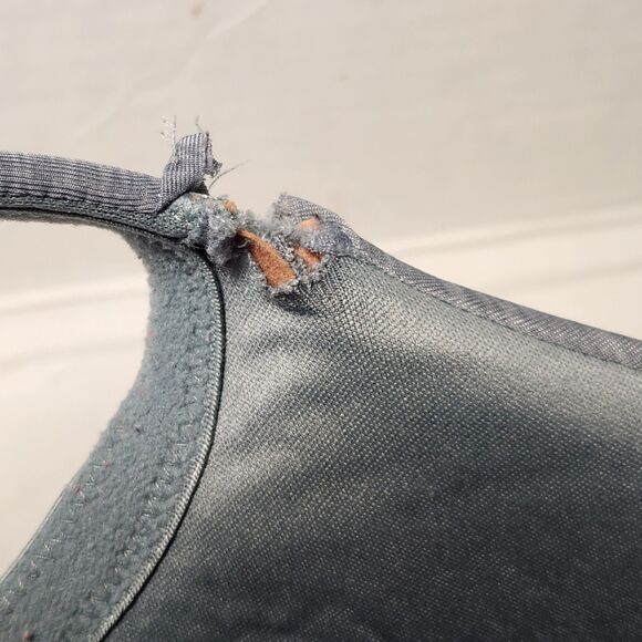 Cacique Lightly Lined Full Coverage Underwire Bra 44F Blue Gray Lace *READ* - Picture 7 of 10